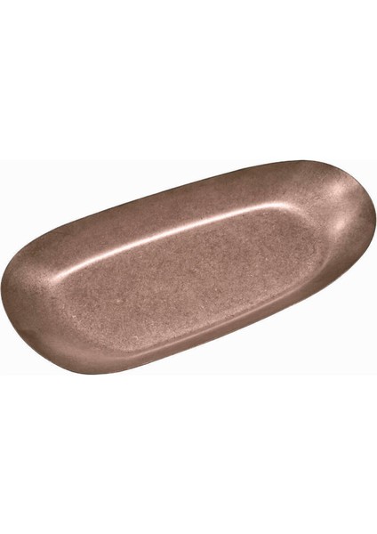 Açık Büfe Retro Sunum Tabağı Bakır 31*15 cm