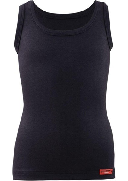 Unisex Çocuk Termal Kalın Askı Atlet 2. Seviye Içlik _ Sıyah 9264