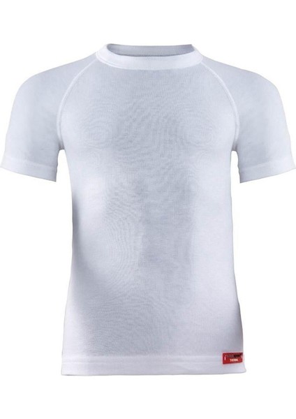 Unisex Çocuk Kısa Kol Termal Üst Beyaz İçlik - 9267