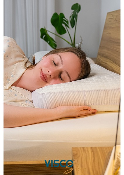 Visco Yastık Ergonomik Yastık Fiore Doğal Viskon Kılıflı Yastık 65 x 40 x 14 cm fiyatları