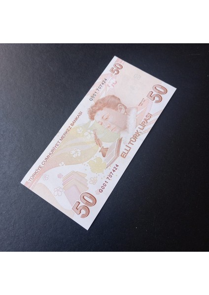 399636854707D336DE 9.emisyon Çil 50TÜRK Lirası G001 Serisi Kağıt Para indirimleri