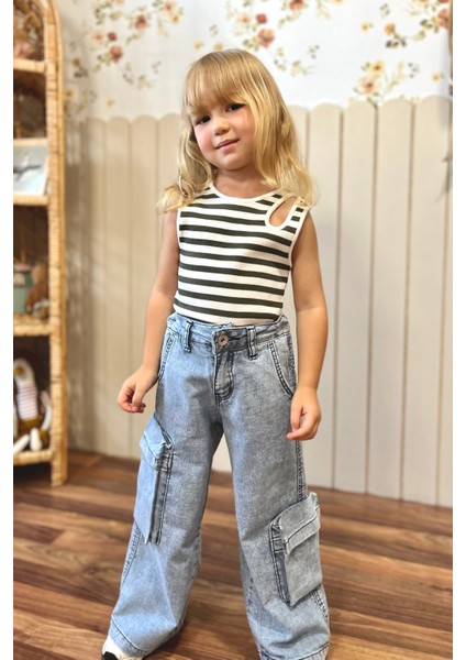 Fitilli Kız Çocuk Kolsuz Bluz Yeşil fırsatları