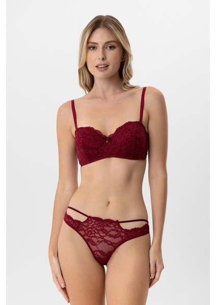 Lingerie Lotus Straplez Dantelli Sütyen Takımı