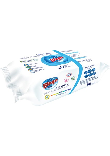 Yüzey Temizlik Havlusu Beyaz Sabun 96'lı