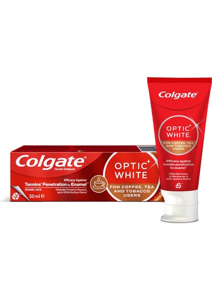 Optic White Kahve, Çay ve Tütün Kullanıcıları Için Diş Macunu 50 ml