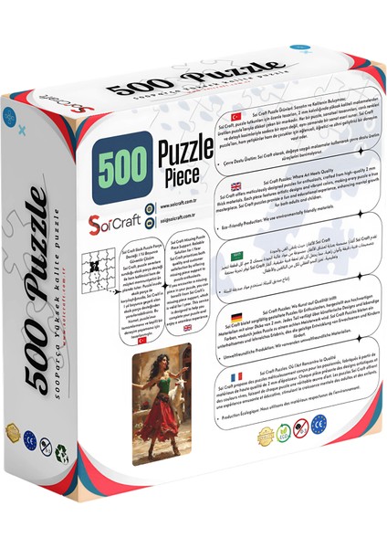 500 Parça Puzzle Gypsy Dans Kırmızı Etekli Kadın fiyatları