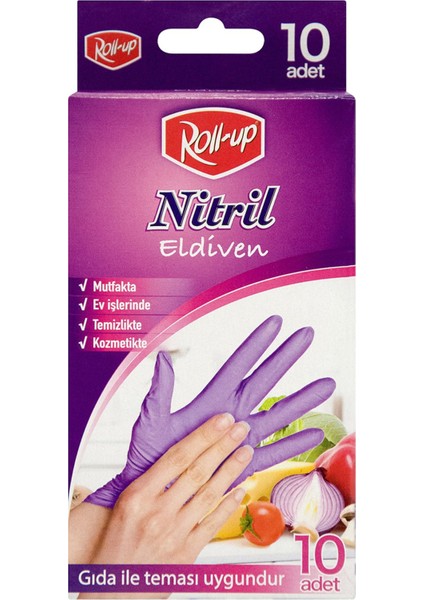 Pudrasız Nitril Eldiven 10'lu