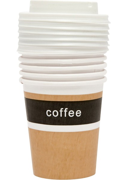 8 Oz (250 Ml) To Go Bardak ve Kapak Seti 6'lı