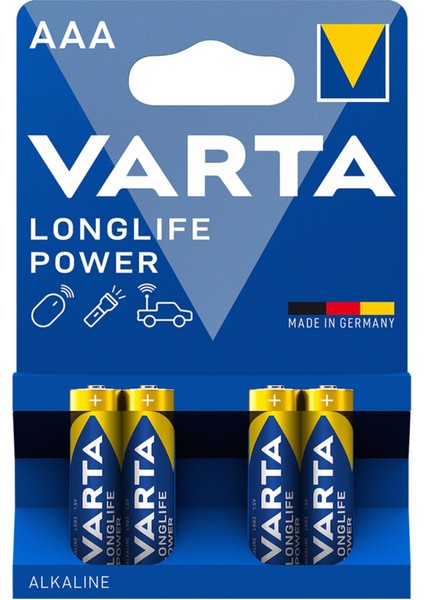 Longlife Power Aaa Ince Kalem Pil 4'lü Paket (Alkalin)