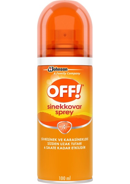 Off! Sinekkovar Sprey 100ML 6 Saate Kadar Etki