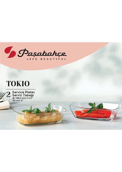 Tokio Servis Tabağı 2'li 13 x 10 cm
