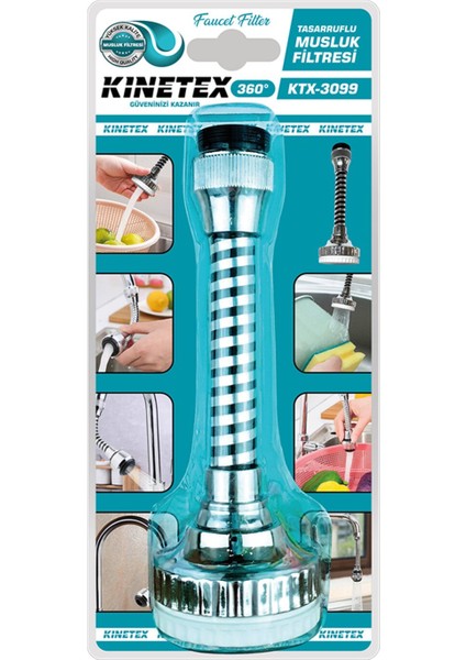 Tasarruflu Musluk Filtresi Uzun KTX-3099