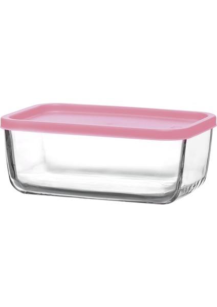 Cube Pembe / Lila Kapaklı Saklama Kabı 18 cm 1170 cc