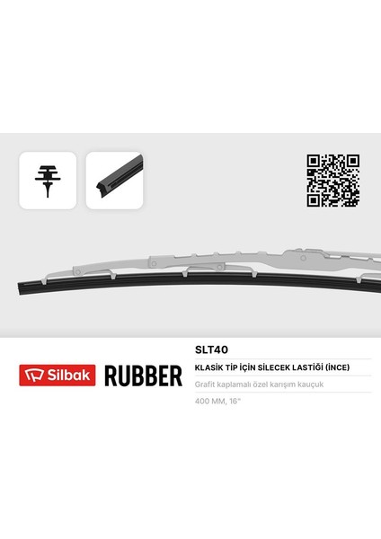 Silecek Lastiği 400MM Tel Takılan