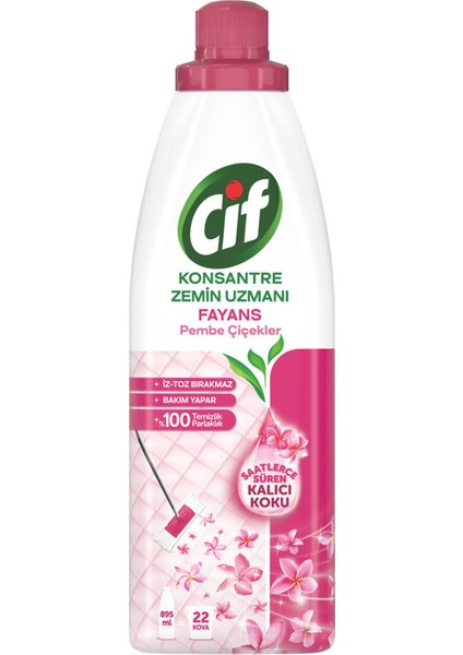 Konsantre Zemin Uzmanı Fayans Pembe Çiçek 895 ml