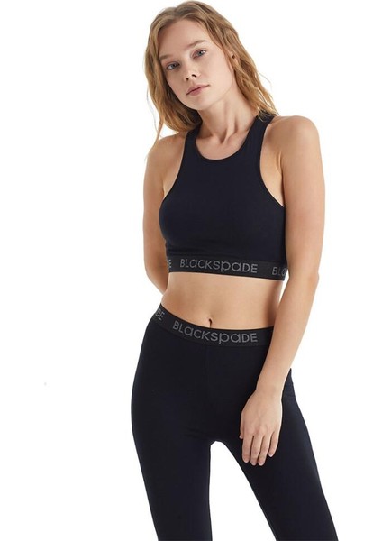 Kadın Siyah Sporcu Sütyen 51245
