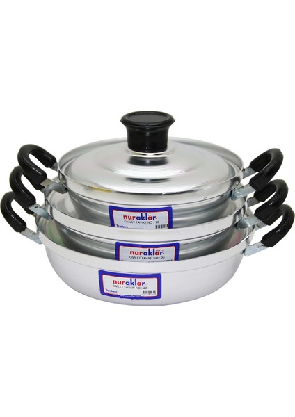 3lü Alüminyum Omlet Set No-18-20-22 (5047)