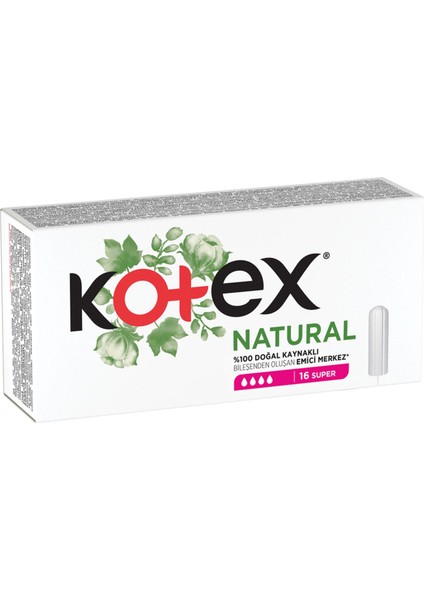 Natural Tampon Süper 16'lı