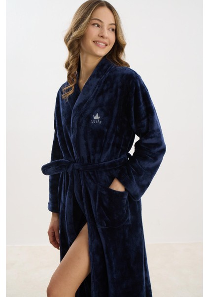 Kadın Uzun Süpersoft Lacivert Sabahlık C5T3N2O61 modelleri