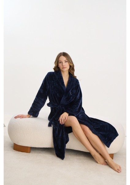 Kadın Uzun Süpersoft Lacivert Sabahlık C5T3N2O61 indirimleri