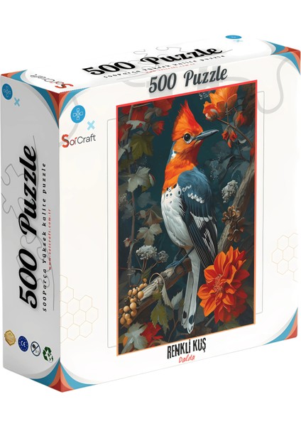 500 Parça Puzzle Renkli Kuş Sanatsal