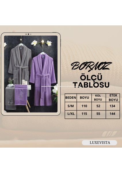 Zena Antrasit Lavanta Havlulu Bornoz modelleri