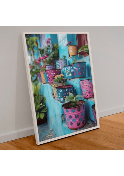 500 Parça Puzzle Renkli Kova Saksılar