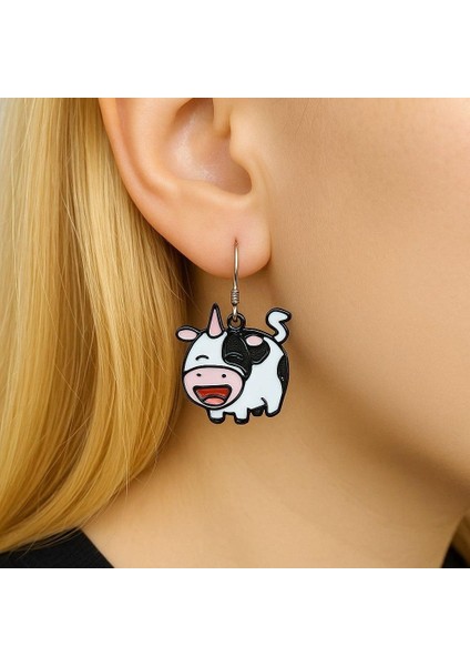 Boynuzlu Inek Şekilli Mineli Kadın Küpe Çift Adet El Yapımı Küpe fiyatları