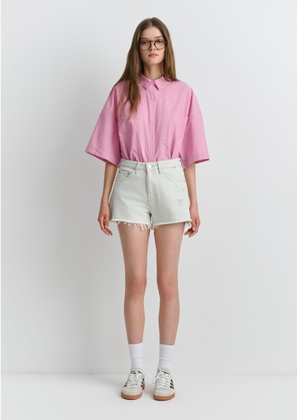 Rosie 90LAR Buz Mavi Jean Şort 1447489738 fiyatları