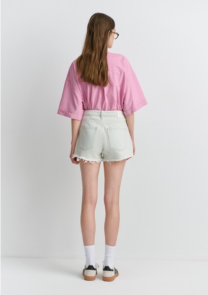 Rosie 90LAR Buz Mavi Jean Şort 1447489738 fırsatları