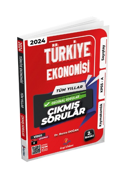 Yayınları 2024 Türkiye Ekonomisi Kaymakamlık-Kpss A-Sayıştay Tüm Yıllar Tamamı Video Çözümlü Çıkmış Sorular