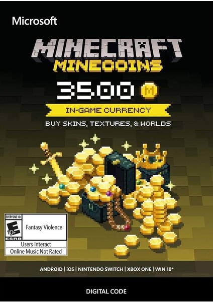 Minecraft Minecoins Pack: 3500 Coins - Microsoft Store Key