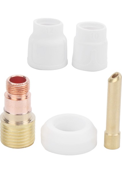 Seramik Kaynak Kabı Seti Beyaz 10# 12# Argon Ark Kaynak Tabancası Için Nozul Wp-17/18/26 (Yurt Dışından)