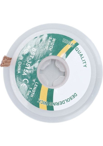 Lehim Sökme Fitili Temizleme Gerektirmeyen Alaşımlı Bakır Düşük Kalıntı Lehim Sökme Örgü Kemer 1,5 Metre3,5 mm (3515A) (Yurt Dışından) fiyatları