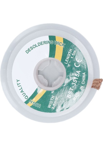 Lehim Sökme Fitili Temizleme Gerektirmeyen Alaşımlı Bakır Düşük Kalıntı Lehim Sökme Örgü Kemer 1,5 Metre3,5 mm (3515A) (Yurt Dışından) indirimleri