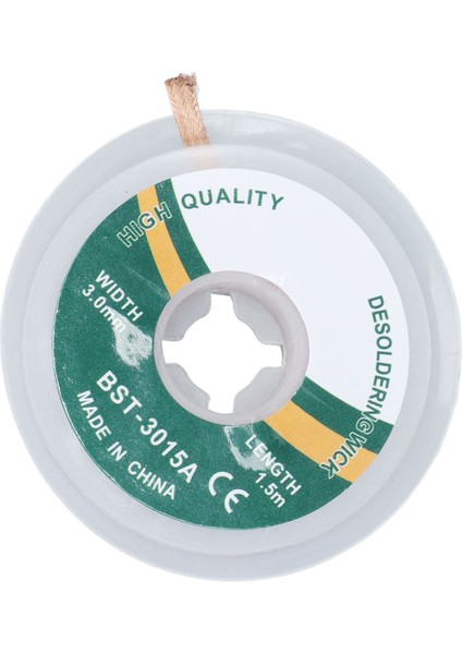 Lehim Sökme Fitili Temizleme Gerektirmeyen Alaşımlı Bakır Düşük Kalıntı Lehim Sökme Örgü Kemer 1,5 Metre3,0mm (3015A) (Yurt Dışından) fiyatları