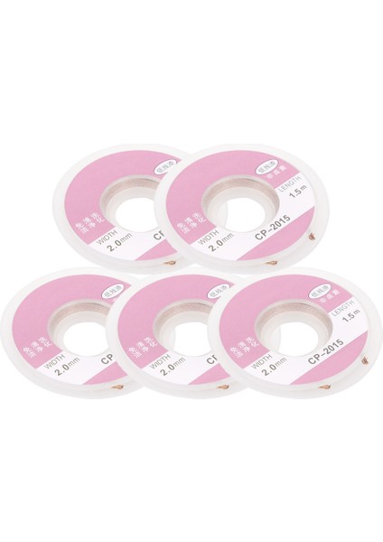 5 Adet Lehim Fitili Sökücü Lehim Sökme Emici Kablo Bakır Lehimleme Aksesuarı CP‑2015 1,5 Metre (Yurt Dışından) fiyatları