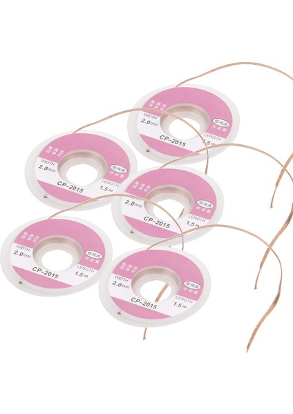 5 Adet Lehim Fitili Sökücü Lehim Sökme Emici Kablo Bakır Lehimleme Aksesuarı CP‑2015 1,5 Metre (Yurt Dışından) fırsatları