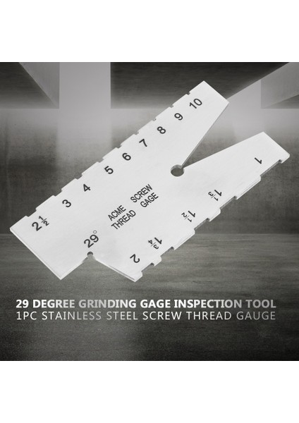 1 Adet Paslanmaz Çelik Vida Dişi Ölçer 29 Derece Taşlama Ölçer Muayene Aracı (Yurt Dışından) fiyatları
