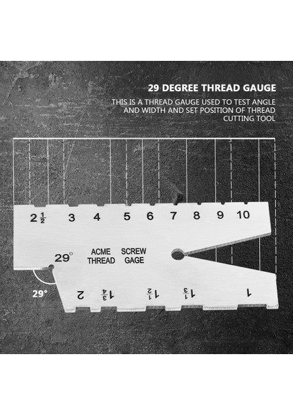 1 Adet Paslanmaz Çelik Vida Dişi Ölçer 29 Derece Taşlama Ölçer Muayene Aracı (Yurt Dışından) modelleri