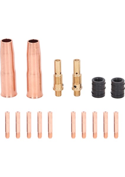 16 Adet Mıg Kaynak Tabancası Aksesuar Seti Uç Nozul Difüzör Adaptörü 200/250 M7 Için Torç Sarf Malzemeleri (Yurt Dışından)
