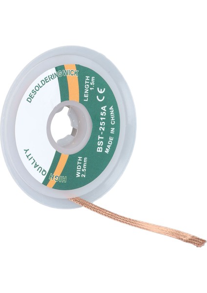 Lehim Sökme Teli Alaşımlı Bakır Lehim Fitil Sökücü Temizleme Gerektirmeyen Lehim Emici Alet 1,5 Metre 2,5 mm (2515A) (Yurt Dışından) modelleri