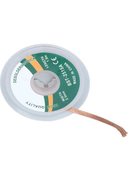 Lehim Sökme Teli Alaşımlı Bakır Lehim Fitil Sökücü Temizleme Gerektirmeyen Lehim Emici Alet 1,5 Metre 2,5 mm (2515A) (Yurt Dışından) fırsatları