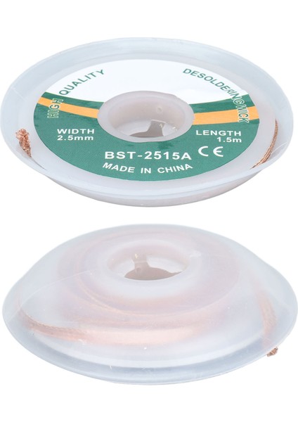 Lehim Sökme Teli Alaşımlı Bakır Lehim Fitil Sökücü Temizleme Gerektirmeyen Lehim Emici Alet 1,5 Metre 2,5 mm (2515A) (Yurt Dışından) indirimleri