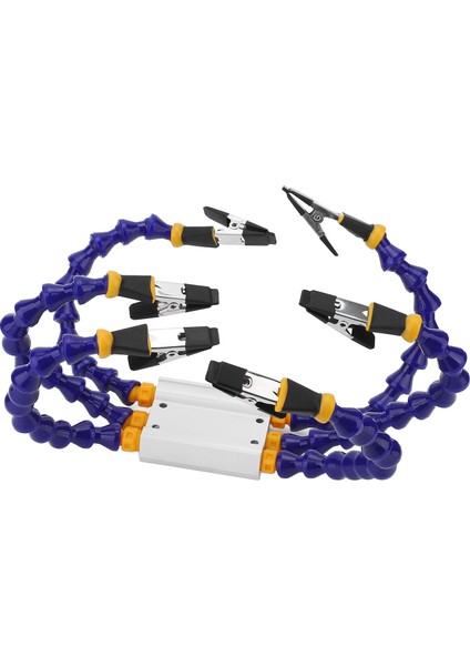 Lehimleme Yardımcı Elleri Abs Esnek Kol Alüminyum Alaşımlı Taban Üçüncü El Lehimleme Aleti Çıkarılabilir Kauçuk Kapaklı 6 Adet (Yurt Dışından) indirimleri