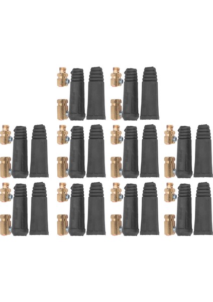 10SET Kaynak Kablosu Bağlantı Fişi Kauçuk Pirinç Avrupa Kaynak Makinesi Hızlı Bağlantı (Yurt Dışından)
