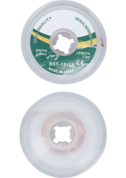 Lehim Sökme Teli Alaşımlı Bakır Lehim Fitil Sökücü Temizleme Gerektirmeyen Lehim Emici Alet 1,5 Metre 1,5 mm (1515A) (Yurt Dışından) fiyatları