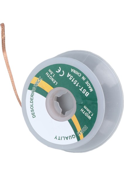 Lehim Sökme Teli Alaşımlı Bakır Lehim Fitil Sökücü Temizleme Gerektirmeyen Lehim Emici Alet 1,5 Metre 1,5 mm (1515A) (Yurt Dışından) indirimleri