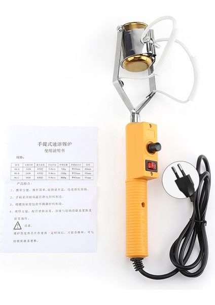 Sıcaklık Kontrolü ile 180W Elektrikli Taşınabilir Lehim Potası Eritme Kalay Fırını (Yurt Dışından)