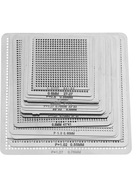 27 Adet Evrensel Doğrudan Isıtmalı Bga Yeniden Toplama Ağı Şablonları Lehimleme Aksesuarları Için (Yurt Dışından)